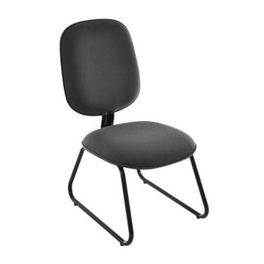 Imagem de Cadeira para Igrejas Evangélicas Diretor Trapézio para Escritório Linha Uno Preto