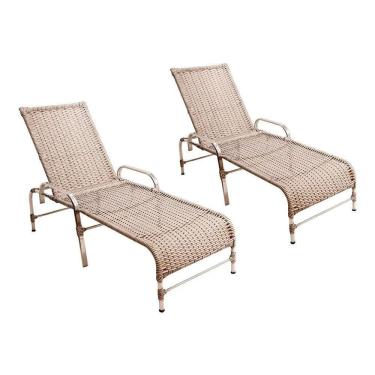 Imagem de 2 Espreguiçadeiras Catar + Mesa Centro Mármore