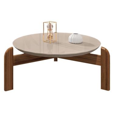 Imagem de Mesa De Centro Lizz Redonda Off White-cedro - Casa D Off White-cedro