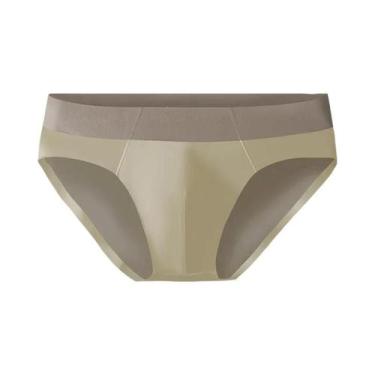Imagem de Cuecas Masculinas De Seda Gelada Sem Costura Respiráveis De Cintura Ba