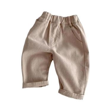 Imagem de Calças Casuais Listradas Para Crianças De Outono 0-5T Moda Jeans Para 