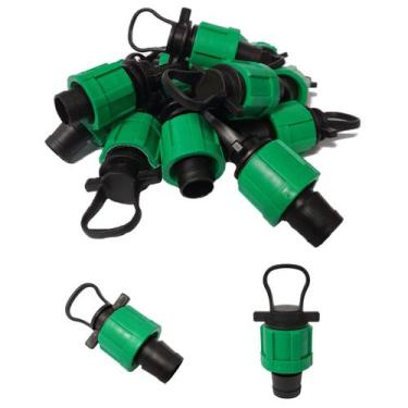 Imagem de Kit 5 Fim de Linha 16mm c/ Rosca Irrigação Conexão Final - Amanco