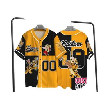 Imagem de Camisetas De Beisebol Personalizadas Com Nome E Número Do Winnie the P