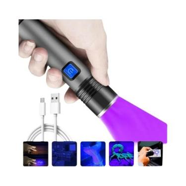 Imagem de Lanterna UV Recarregável USB 395nm À Prova d'Água Com Zoom Para Detecç