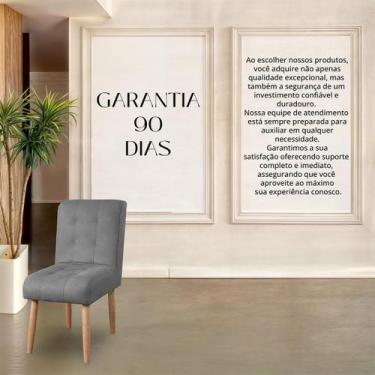 Imagem de Cadeira Decorativa Sala Jantar Luna Suede Grafite para Quarto Sala sal