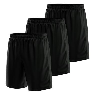 Imagem de Kit 3 Calção Short Futebol Basquete Vôlei Bermuda Dry Treino Academia-Masculino