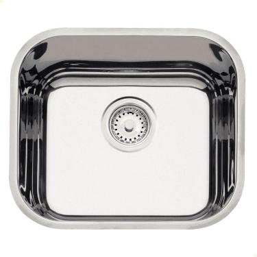 Imagem de Cuba Tramontina Lavínia 40 Bl Perfecta Em Aço Inox Polido 40x34 Cm Com Válvula 94050407