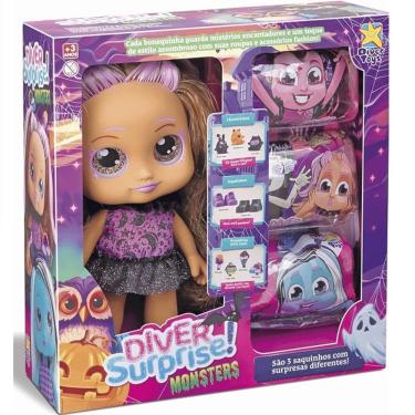 Imagem de Boneca Diver Surprise Monsters Lobelita Divertoys