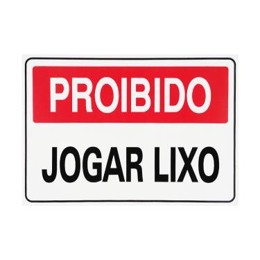 Imagem de Placa De Sinalização Proibido Jogar Lixo 30x20 Acesso - P-10 F9e