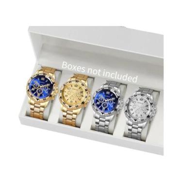 Imagem de Relógios De Quartzo Masculinos De Moda Com Grande Display, Conjunto De