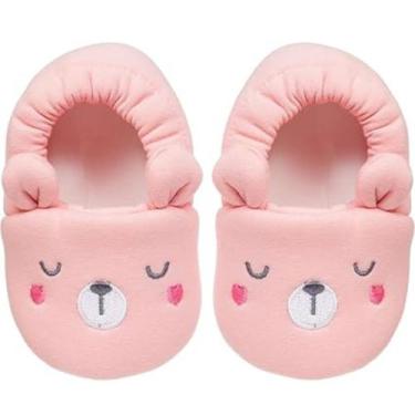 Imagem de Pantufa Infantil Antiderrapante Super Macia Tamanho 20/21 Buba, Rosa