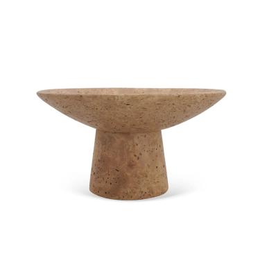 Imagem de Centro de Mesa Decorativo em Cimento Estilo Travertino Bege 20cm KU0099 BTC