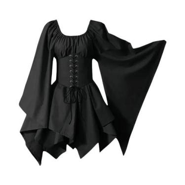 Imagem de Fantasia Medieval Europeia Feminina Com Corset E Saia Larga, Vestido I