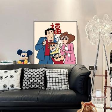 Imagem de Pintura de parede em tela Crayon Shin-chan 30x30cm Picture