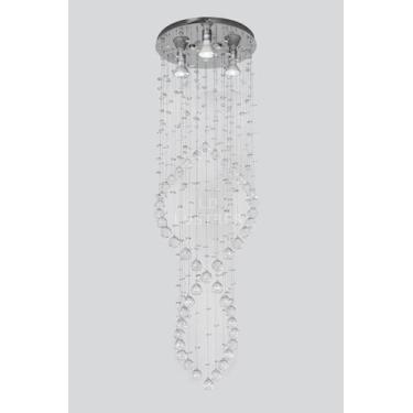 Imagem de Luminária De Cristal Para Sala De Estar Com 1,50m De Altura - Luz Deco