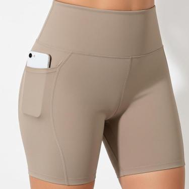Imagem de Shorts Feminino Academia Treino Cintura Alta Fitness Bolsos Laterais-Feminino