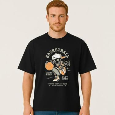 Imagem de Camiseta Oversized Basquete Masculina Algodão Premium-Masculino