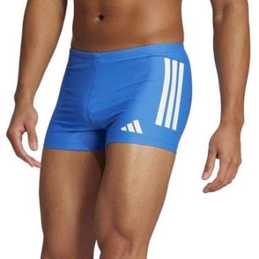 Imagem de Sunga Adidas Boxer 3 Stripes 2-Inch Masculina - Azul P-Masculino