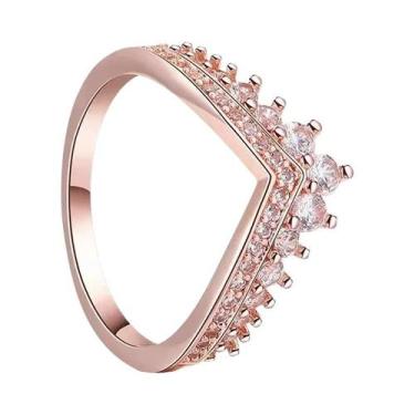 Imagem de Conjunto De Anéis De Casamento Em Prata Esterlina 925 Banhado a Ouro R