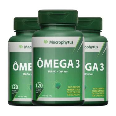 Imagem de Kit 3 Ômega 3 Óleo de Peixe 540mg EPA 360mg DHA Livre Metais Pesados 1