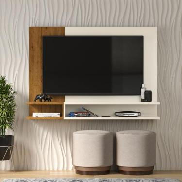 Imagem de Painel Pra Tv Sala/Quarto Até 50 Polegadas Smart Plus Milão - Off Whit