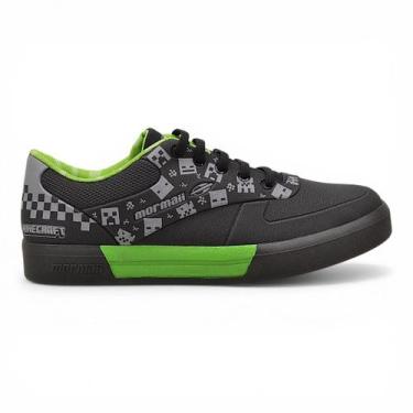 Imagem de Tenis Infantil Mormaii Masculino Minecraft Conforto Jr Easy -, Preto, 