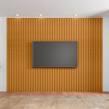 Imagem de Painel Ripado para TV até 75 Polegadas 100% MDF 230cmx220cm Roma - RV 