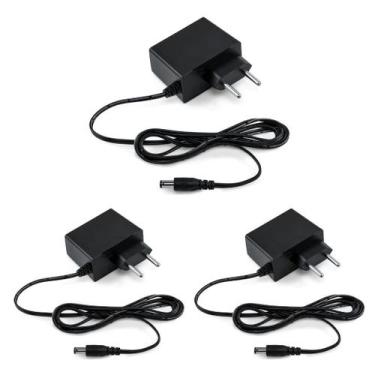 Imagem de Kit 3 Fontes de Alimentação para CFTV 12V 500ma EF 12 SEG Intelbras
