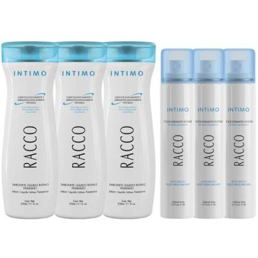 Imagem de 3 Kit Sabonete Líquido E Desodorante Jato Seco Intimo Racco
