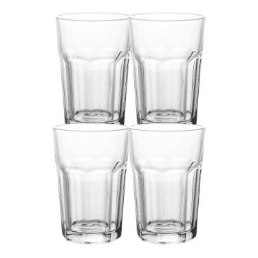 Imagem de Jogo 4 Copos De Vidro Alto Vidro Para Drink Bebidas Allure Transparent