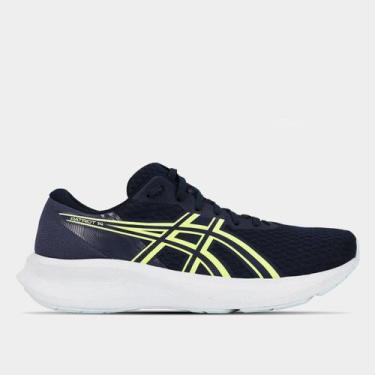 Imagem de Tênis Asics Patriot 14 Masculino, Marinho, Amarelo, 43