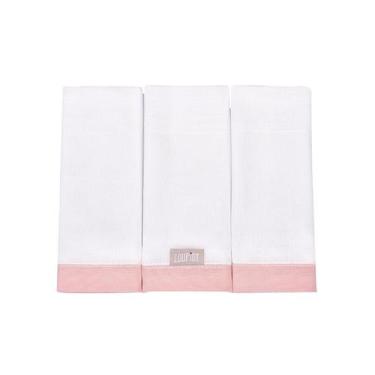 Imagem de Babete Fralda Loupiot Cores Rosa - 3 Unidades - MINASREY