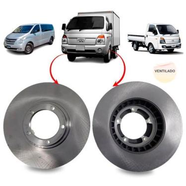 Imagem de Par de disco de freio dianteiro hyundai h1 starex 2004 a 2009 2.4 hyun
