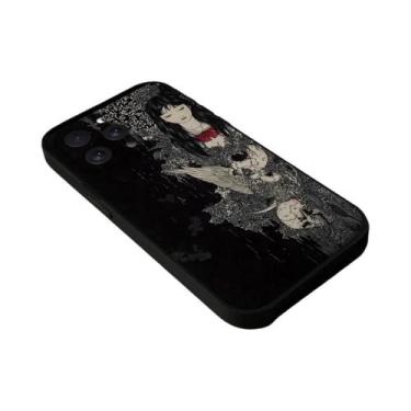 Imagem de Capa De Telefone Preta Para iPhone 16 15 11 13 14 pro Max 7 8 plus X X