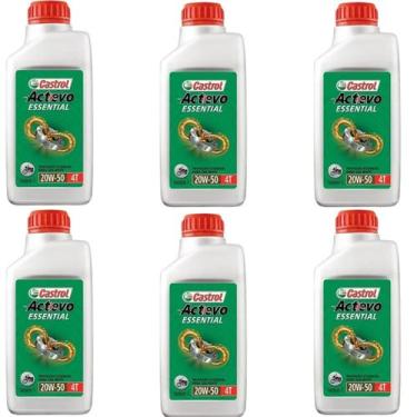 Imagem de Óleo Motor Moto Actevo Essential 20w 50 Mineral Castrol 6 L.