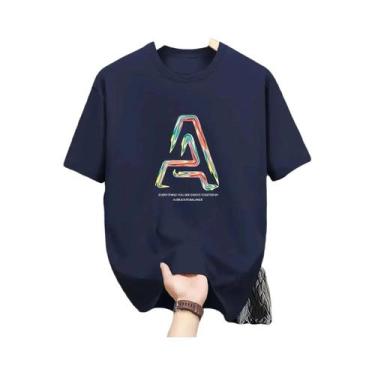 Imagem de Camiseta Masculina Slim Fit Respirável Com Estampa Para Uso Casual, Vi