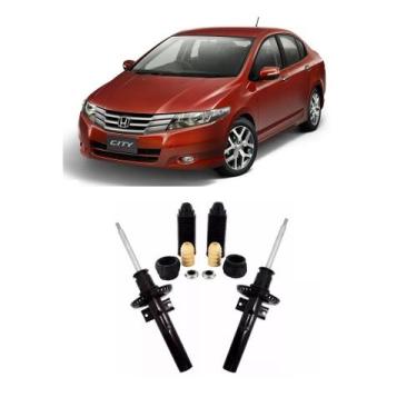 Imagem de Amortecedor + Kit Batente Honda City Dianteiro 2009 Até 2014 - O Par -