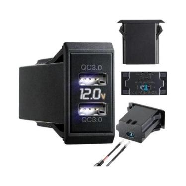 Imagem de Adaptador Carregador USB De 3 Portas Para Carro, Carga Rápida Para Cam