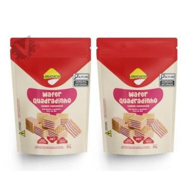Imagem de Kit 2 Wafer Quadradinho Morango Zero Lactose Diet Lowçucar 60g