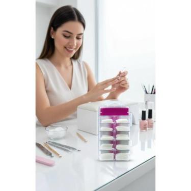 Imagem de 2x Unhas Postiça Bailarina Realista 100 Unid P/ Profissional - Congrat