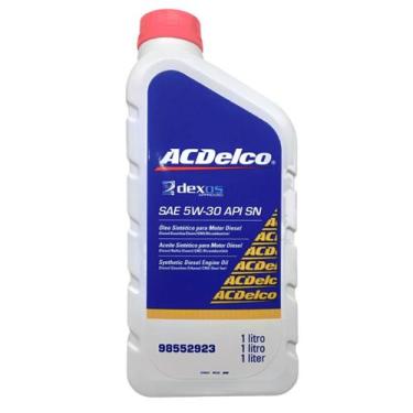 Imagem de Óleo Lubrificante do Motor ACDelco Dexos2 SAE 5W30 API SN 100% Sintéti