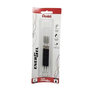 Imagem de Refil Carga Pentel  0.7 mm Preto 3 unidades