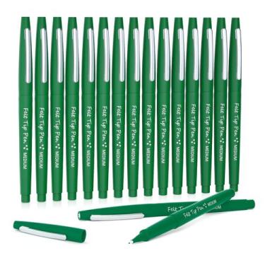 Imagem de Kit com 15 Caneta PAPERMATE Flair Verde
