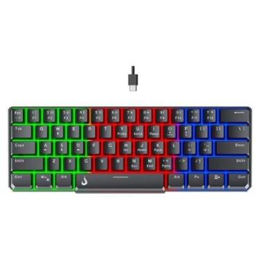 Imagem de Teclado Semi Mecânico Gamer Rise Mode G2 Mini, RGB, USB-C, Layout 60%, Preto - RM-TG-02...