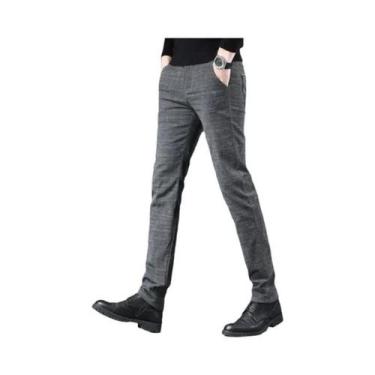 Imagem de Calças Casuais Pretas Slim Fit Para Homens, Estilo Coreano, Calças Com
