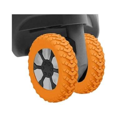 Imagem de Protetor De Rodas De Silicone Para Bagagem, 8 Peças, Textura Espessa, 