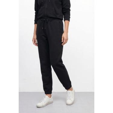 Imagem de Calça feminina moletom peluciado 61375 - - Fluffy, Preto, GG