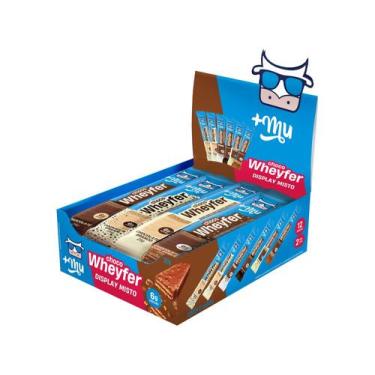Imagem de Chocowheyfer Mais Mu Wafer Proteico Caixa Mista 6g de Proteína Zero Aç