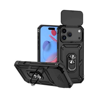 Imagem de Capa Para iPhone 17 pro Max Com Suporte E Bumper, Armadura Resistente 