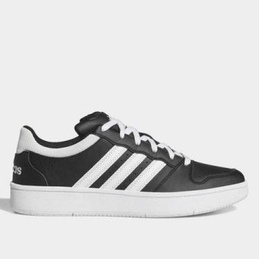 Imagem de Tênis Adidas Hoops Classic Masculino, Preto, Branco, 40